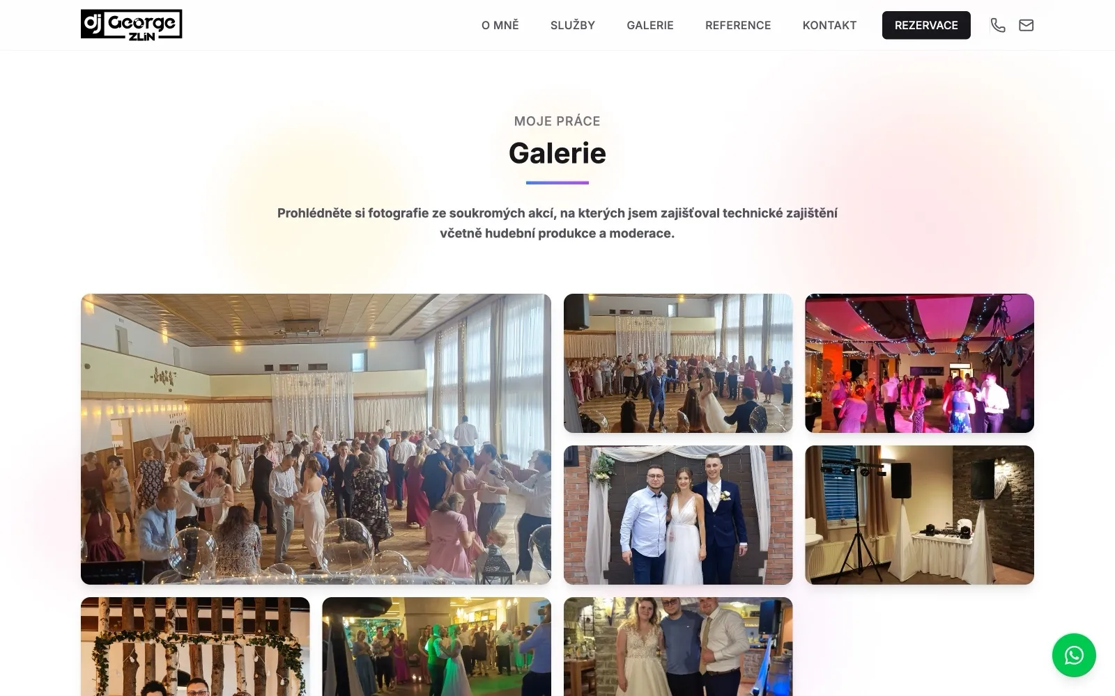 Galerie s kategoriemi: svatby, firemní akce, párty a oslavy