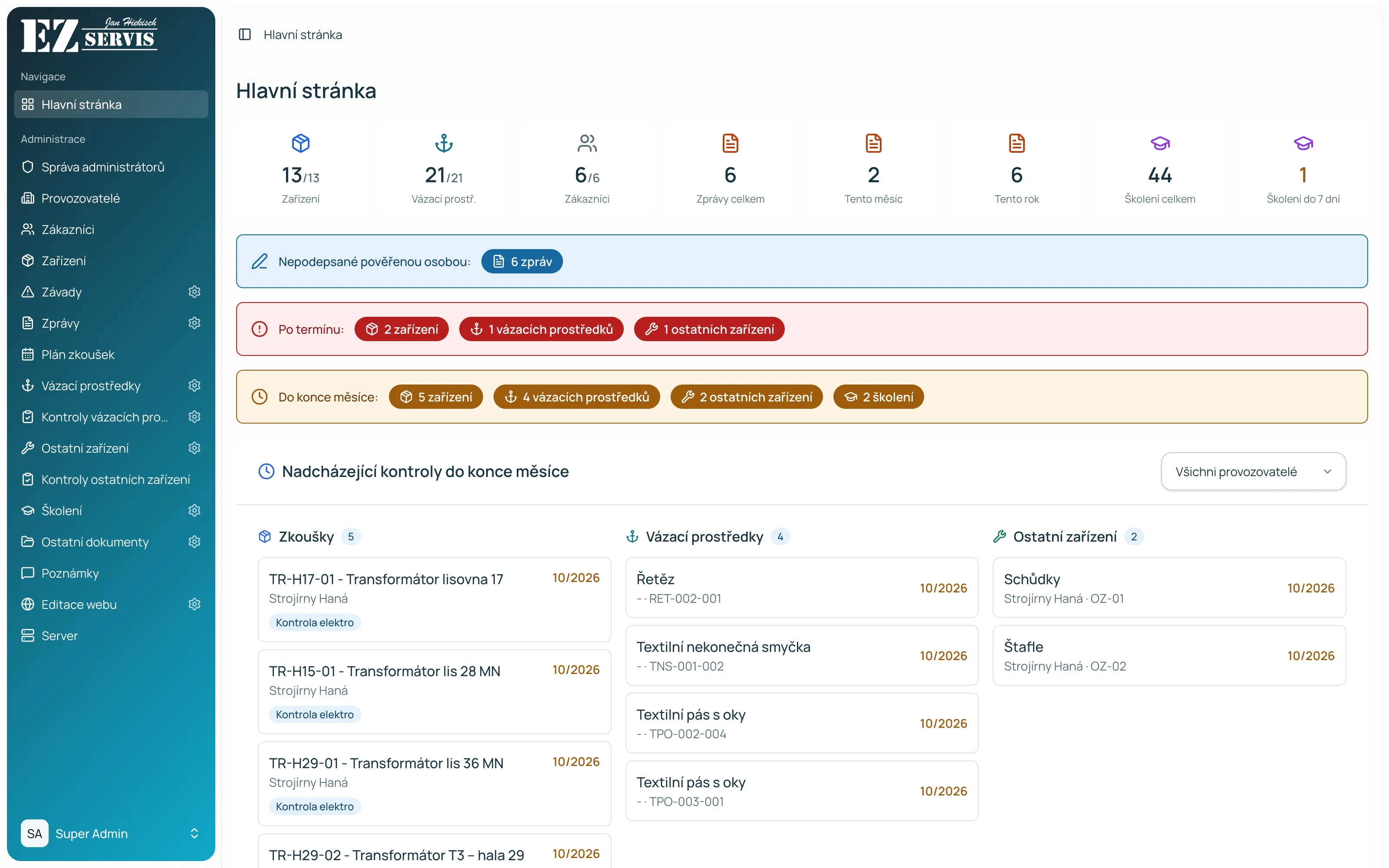 Náhled projektu EZ servis - od Excelů k digitálnímu revizáři