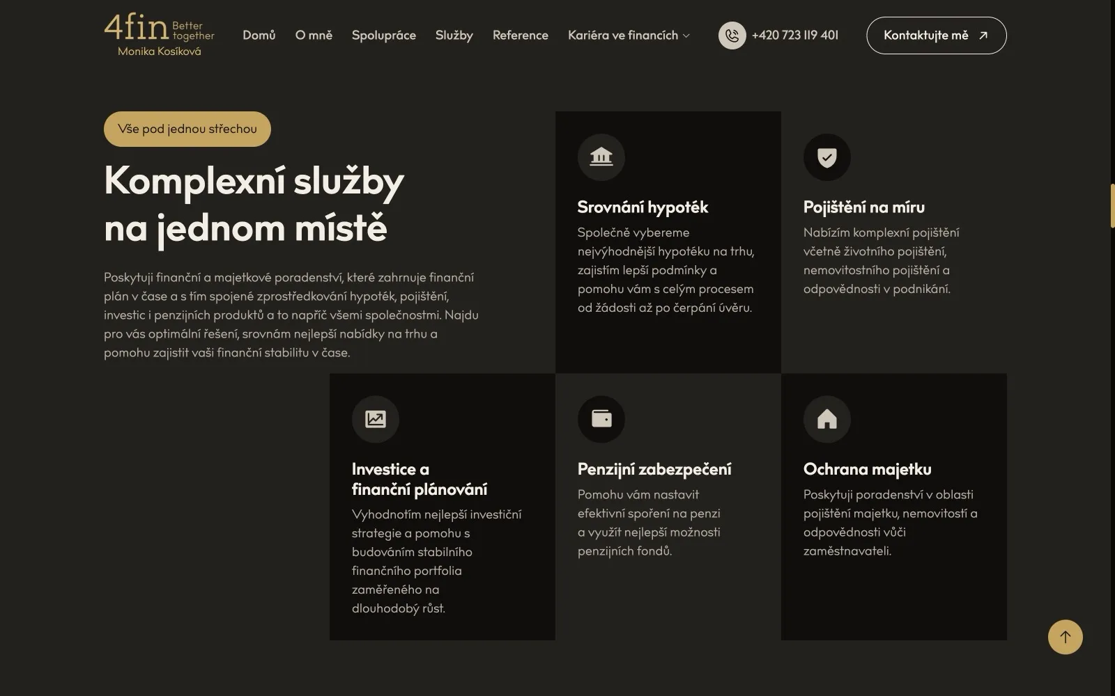 Služby na jednom místě: hypotéky, pojištění, investice, penze a ochrana majetku