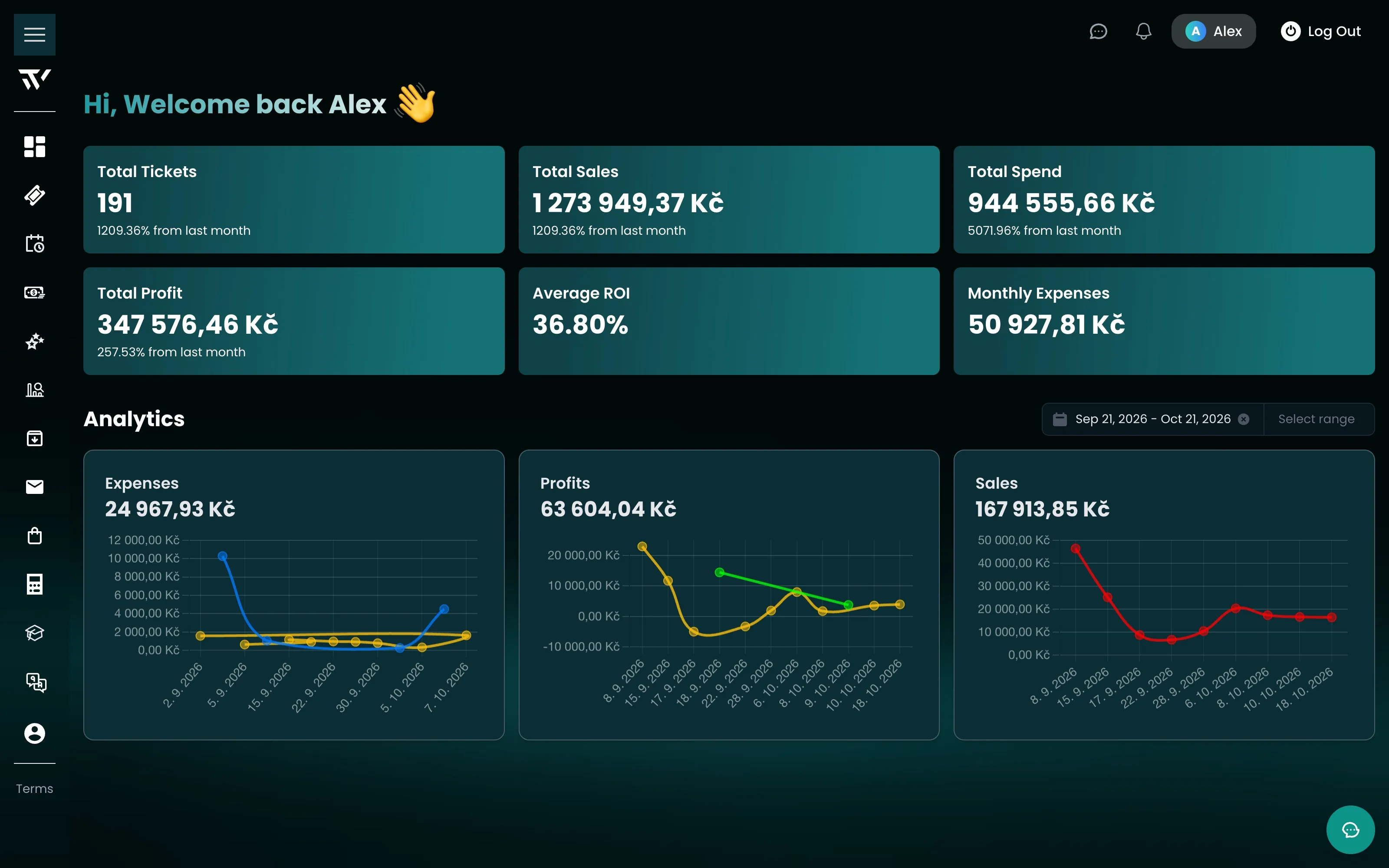 Náhled projektu Ticket Manager - platforma pro obchod se vstupenkami